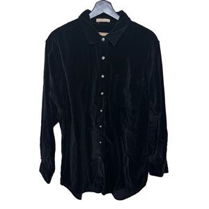 Vintage AMI Velour Button Down Shirt Large